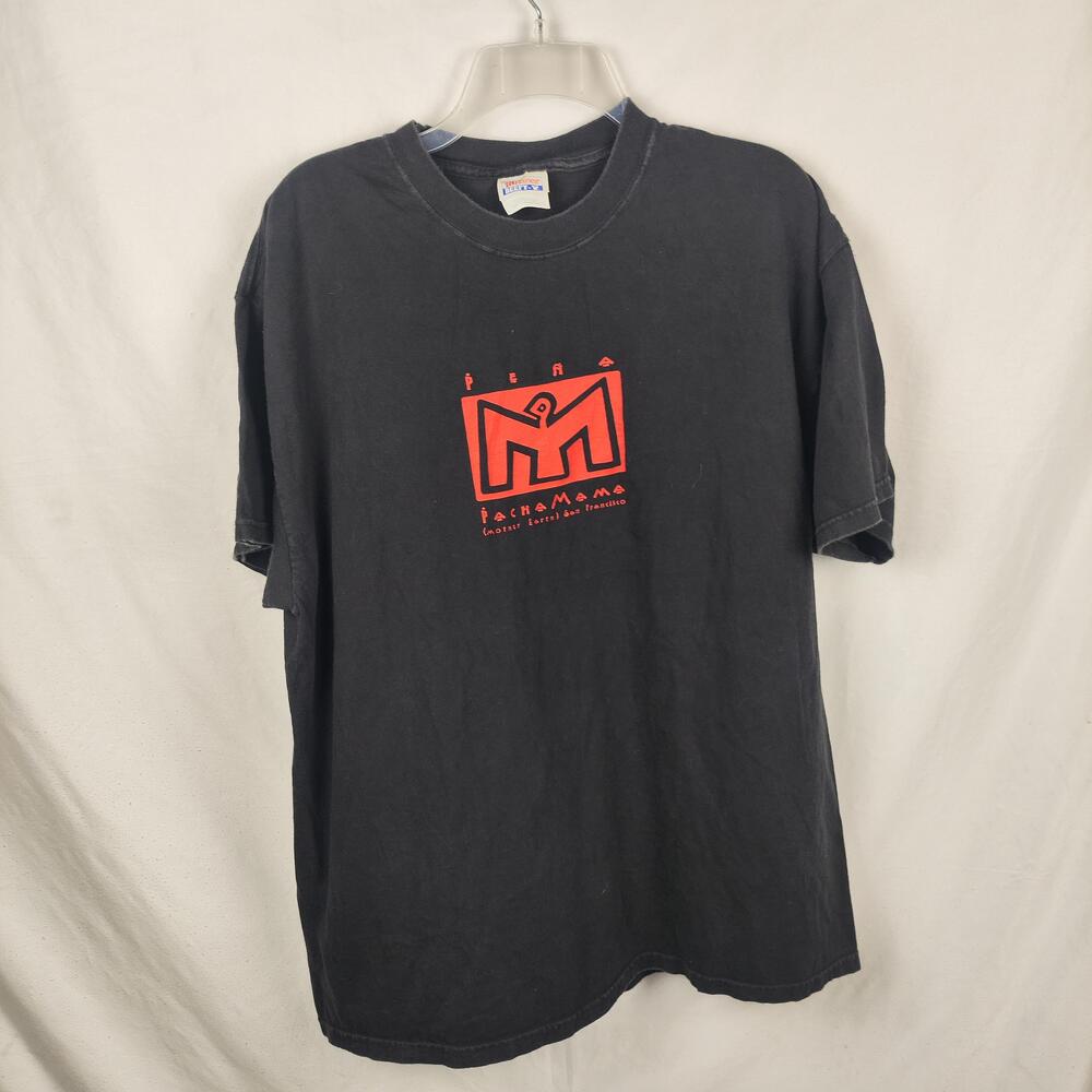 Hanes Pachamama San Francisco Shirt Mens XL Black Graphic Tee Mother Earth